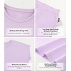 image:imageWiWi Womens Pajamas Sets Bamboo Viscose Short Sleeve Top with Capri Pants Super Soft Lounge Cooling Sleepwear Pjs SXXLBlight Purple