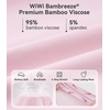 image:imageWiWi Womens Pajamas Sets Bamboo Viscose Short Sleeve Top with Capri Pants Super Soft Lounge Cooling Sleepwear Pjs SXXLBpink