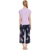 image:imageWiWi Womens Pajamas Sets Bamboo Viscose Short Sleeve Top with Capri Pants Super Soft Lounge Cooling Sleepwear Pjs SXXLBpurpleNavy Floral