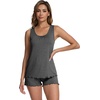 image:imageWiWi Womens Sleeveless Pajama Set Summer Sleepwear Soft Pjs Sets Tank Top Shorts Loungewear Viscose from Bamboo SXXLDark Heather Grey