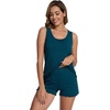image:imageWiWi Womens Sleeveless Pajama Set Summer Sleepwear Soft Pjs Sets Tank Top Shorts Loungewear Viscose from Bamboo SXXLInk Blue