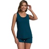 image:imageWiWi Womens Sleeveless Pajama Set Summer Sleepwear Soft Pjs Sets Tank Top Shorts Loungewear Viscose from Bamboo SXXLInk Blue