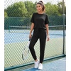 image:imageWiWi Womens Tracksuit Set Viscose from Bamboo Loungewear 2 Piece Outfit Long Pants Jogger Sets SXXLAblack