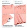 image:imageWiWi Womens Tracksuit Set Viscose from Bamboo Loungewear 2 Piece Outfit Long Pants Jogger Sets SXXLAblush Pink