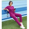 image:imageWiWi Womens Tracksuit Set Viscose from Bamboo Loungewear 2 Piece Outfit Long Pants Jogger Sets SXXLAdark Reddish Purple