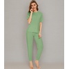 image:imageWiWi Womens Tracksuit Set Viscose from Bamboo Loungewear 2 Piece Outfit Long Pants Jogger Sets SXXLApea Green