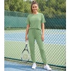 image:imageWiWi Womens Tracksuit Set Viscose from Bamboo Loungewear 2 Piece Outfit Long Pants Jogger Sets SXXLApea Green