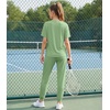image:imageWiWi Womens Tracksuit Set Viscose from Bamboo Loungewear 2 Piece Outfit Long Pants Jogger Sets SXXLApea Green