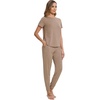 image:imageWiWi Womens Tracksuit Set Viscose from Bamboo Loungewear 2 Piece Outfit Long Pants Jogger Sets SXXLBcamel