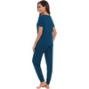 image:imageWiWi Womens Tracksuit Set Viscose from Bamboo Loungewear 2 Piece Outfit Long Pants Jogger Sets SXXLBpeacock Blue