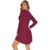 image:imageWiWi Womens Viscose from Bamboo Nightgown Long Sleeve Nightshirt Soft Sleep Dress Loose Comfy Pajama Sleepwear SXXLAwine