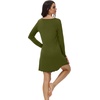image:imageWiWi Womens Viscose from Bamboo Nightgown Long Sleeve Nightshirt Soft Sleep Dress Loose Comfy Pajama Sleepwear SXXLBarmy Green