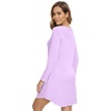 image:imageWiWi Womens Viscose from Bamboo Nightgown Long Sleeve Nightshirt Soft Sleep Dress Loose Comfy Pajama Sleepwear SXXLBlight Purple