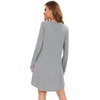 image:imageWiWi Womens Viscose from Bamboo Nightgown Long Sleeve Nightshirt Soft Sleep Dress Loose Comfy Pajama Sleepwear SXXLDheather Grey