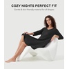 image:imageWiWi Womens Viscose from Bamboo Nightgowns 34 Sleeves Nightshirts Full Length Soft Knit Sleep Shirts SXXLBblack