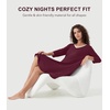 image:imageWiWi Womens Viscose from Bamboo Nightgowns 34 Sleeves Nightshirts Full Length Soft Knit Sleep Shirts SXXLBbrownish Red