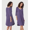 image:imageWiWi Womens Viscose from Bamboo Nightgowns 34 Sleeves Nightshirts Full Length Soft Knit Sleep Shirts SXXLBlavender