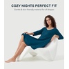 image:imageWiWi Womens Viscose from Bamboo Nightgowns 34 Sleeves Nightshirts Full Length Soft Knit Sleep Shirts SXXLBpeacock Blue