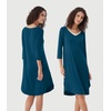 image:imageWiWi Womens Viscose from Bamboo Nightgowns 34 Sleeves Nightshirts Full Length Soft Knit Sleep Shirts SXXLBpeacock Blue