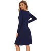 image:imageWiWi Womens Viscose from Bamboo Nightgowns Long Sleeve Cooling Crewneck Sleepshirts Casual Gown Super Soft Sleep Shirt SXXLAnavy