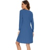 image:imageWiWi Womens Viscose from Bamboo Nightgowns Long Sleeve Cooling Crewneck Sleepshirts Casual Gown Super Soft Sleep Shirt SXXLAprussian Blue