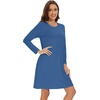 image:imageWiWi Womens Viscose from Bamboo Nightgowns Long Sleeve Cooling Crewneck Sleepshirts Casual Gown Super Soft Sleep Shirt SXXLAprussian Blue