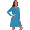 image:imageWiWi Womens Viscose from Bamboo Nightgowns Long Sleeve Cooling Crewneck Sleepshirts Casual Gown Super Soft Sleep Shirt SXXLAteal Blue