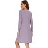 image:imageWiWi Womens Viscose from Bamboo Nightgowns Long Sleeve Cooling Crewneck Sleepshirts Casual Gown Super Soft Sleep Shirt SXXLAviolet