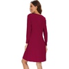 image:imageWiWi Womens Viscose from Bamboo Nightgowns Long Sleeve Cooling Crewneck Sleepshirts Casual Gown Super Soft Sleep Shirt SXXLAwine