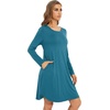 image:imageWiWi Womens Viscose from Bamboo Nightgowns Long Sleeve Cooling Crewneck Sleepshirts Casual Gown Super Soft Sleep Shirt SXXLBdark Teal