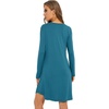 image:imageWiWi Womens Viscose from Bamboo Nightgowns Long Sleeve Cooling Crewneck Sleepshirts Casual Gown Super Soft Sleep Shirt SXXLBdark Teal