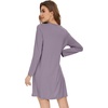 image:imageWiWi Womens Viscose from Bamboo Nightgowns Long Sleeve Cooling Crewneck Sleepshirts Casual Gown Super Soft Sleep Shirt SXXLCviolet