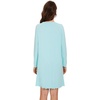 image:imageWiWi Womens Viscose from Bamboo Nightgowns Long Sleeve Cooling Crewneck Sleepshirts Casual Gown Super Soft Sleep Shirt SXXLEaqua