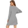 image:imageWiWi Womens Viscose from Bamboo Nightgowns Long Sleeve Cooling Crewneck Sleepshirts Casual Gown Super Soft Sleep Shirt SXXLEheather Grey