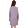 image:imageWiWi Womens Viscose from Bamboo Nightgowns Long Sleeve Cooling Crewneck Sleepshirts Casual Gown Super Soft Sleep Shirt SXXLEviolet