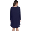 image:imageWiWi Womens Viscose from Bamboo Nightgowns Long Sleeve Cooling Crewneck Sleepshirts Casual Gown Super Soft Sleep Shirt SXXLFnavy