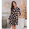 image:imageWiWi Womens Viscose from Bamboo Nightgowns Long Sleeve Cooling Crewneck Sleepshirts Casual Gown Super Soft Sleep Shirt SXXLFsanta Claus on Black