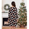 image:imageWiWi Womens Viscose from Bamboo Nightgowns Long Sleeve Cooling Crewneck Sleepshirts Casual Gown Super Soft Sleep Shirt SXXLFsanta Claus on Black