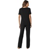 image:imageWiWi Womens Viscose from Bamboo Pajamas Set 2 Piece Soft Top with Long Pants Pjs Sleepwear Lightweight Loungewear Sets SXXLAblack