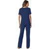 image:imageWiWi Womens Viscose from Bamboo Pajamas Set 2 Piece Soft Top with Long Pants Pjs Sleepwear Lightweight Loungewear Sets SXXLAdark Blue