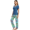 image:imageWiWi Womens Viscose from Bamboo Pajamas Set 2 Piece Soft Top with Long Pants Pjs Sleepwear Lightweight Loungewear Sets SXXLAprussian Bluedatura
