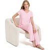 image:imageWiWi Womens Viscose from Bamboo Pajamas Set Short Sleeve Pajama Sets with Pants Super Soft Cooling Pjs with Pockets SXXLPink