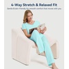image:imageWiWi Womens Viscose from Bamboo Pajamas Set Short Sleeve Top with Pants Pjs Soft V Neck Sleepwear Lightweight Loungewear S3XAaqua