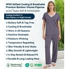 image:imageWiWi Womens Viscose from Bamboo Pajamas Set Short Sleeve Top with Pants Pjs Soft V Neck Sleepwear Lightweight Loungewear S3XAdark Grey