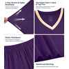 image:imageWiWi Womens Viscose from Bamboo Pajamas Set Short Sleeve Top with Pants Pjs Soft V Neck Sleepwear Lightweight Loungewear S3XAdark Purple