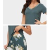 image:imageWiWi Womens Viscose from Bamboo Pajamas Set Short Sleeve Top with Pants Pjs Soft V Neck Sleepwear Lightweight Loungewear S3XAgreenFloral