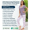 image:imageWiWi Womens Viscose from Bamboo Pajamas Set Short Sleeve Top with Pants Pjs Soft V Neck Sleepwear Lightweight Loungewear S3XAgreyPeony