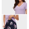 image:imageWiWi Womens Viscose from Bamboo Pajamas Set Short Sleeve Top with Pants Pjs Soft V Neck Sleepwear Lightweight Loungewear S3XAnavyFloral