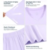 image:imageWiWi Womens Viscose from Bamboo Pajamas Set Short Sleeve Top with Pants Pjs Soft V Neck Sleepwear Lightweight Loungewear S3XAtaro Purple