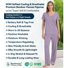 image:imageWiWi Womens Viscose from Bamboo Pajamas Set Short Sleeve Top with Pants Pjs Soft V Neck Sleepwear Lightweight Loungewear S3XAviolet